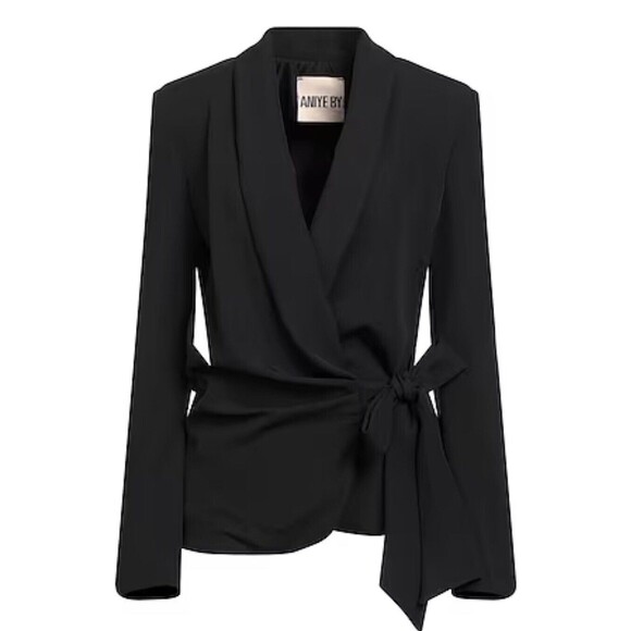 ANIYE BY Blazer Wrap XXS Tie Belt BLACK Made In Italy 38 Longline $424 - Picture 2 of 12